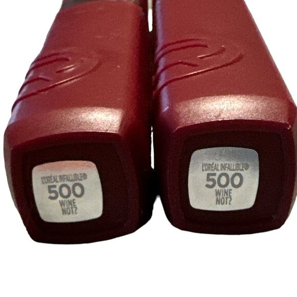 New 2 L'Oreal Paris Matte Resistance Liquid Lipstick 500 Wine Not - Picture 3 of 4